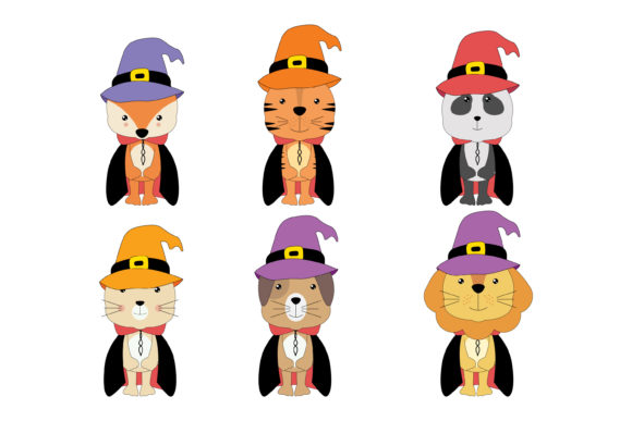 Animal Cartoon with Halloween Costume: A Playful Asset for Seasonal Design