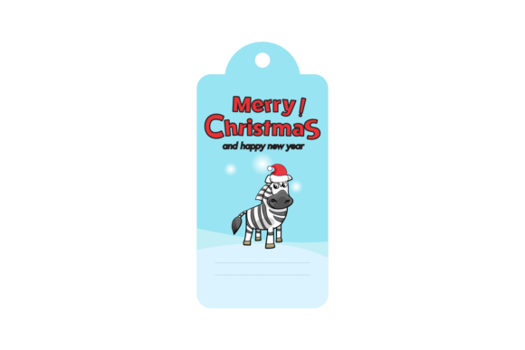 Christmas Labels Animal Zebra Svg: Festive Design
