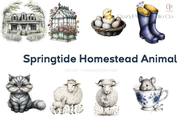 Springtide Homestead Animal Clipart: A Creative Toolkit