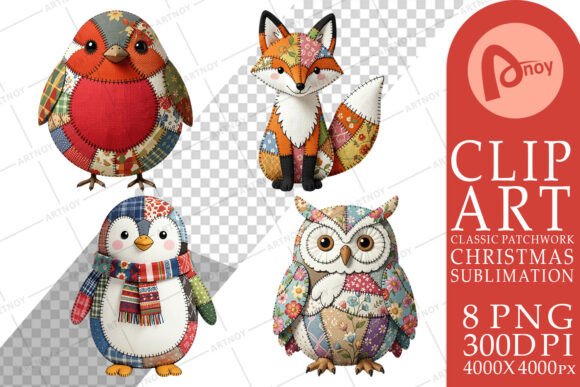 Stitched Woodland Animal Sublimation