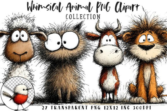 Unlock Playful Design with Whimsical Animal PNG Clipart