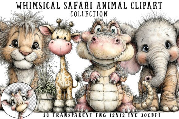 Whimsical Safari Animal Clipart: Unlock Creative Adventures